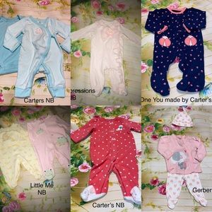 11 Piece Newborn Lot of Baby Girl Clothes